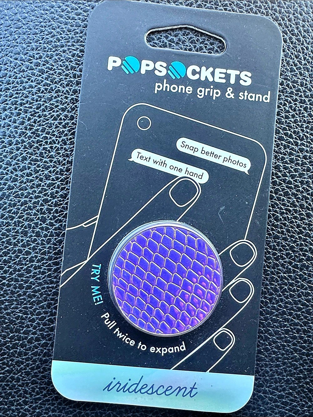 PopSockets Iridescent cell Phone Grip & Stand Purple NWT new in package gift sna